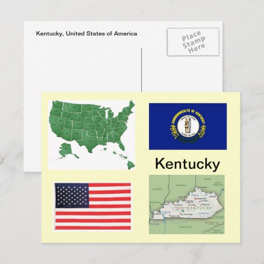 Kentucky USA Postkarte (Vorne/Hinten)