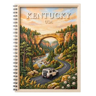 Kentucky USA Road Trip 3D Texturierte Red River Go Notizblock