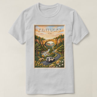 Kentucky USA Road Trip 3D Texturierte Red River Go T-Shirt