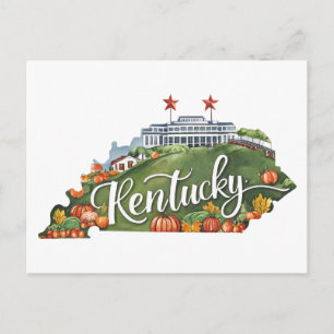 Kentucky USA Staatsform Vintage Wasserfarbe Postkarte