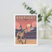 Kentucky USA Travel Place Illustration Postkarte (Stehend Vorderseite)