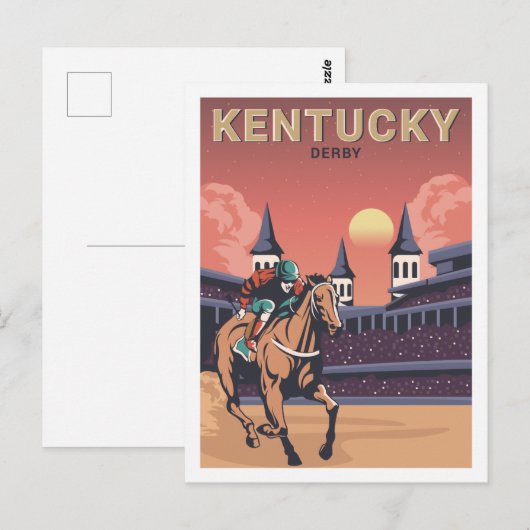 Kentucky USA Travel Place Illustration Postkarte (Vorne/Hinten)