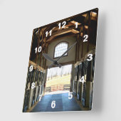 Kentucky View aus dem Barn Quadratische Wanduhr (Winkel)