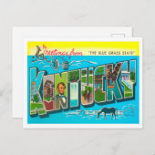 Kentucky Vintag Big Letters Postcard Postkarte (Vorne/Hinten)