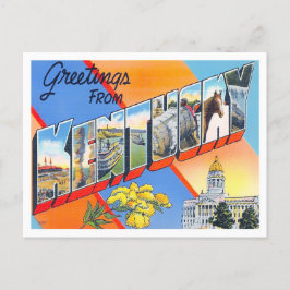 Kentucky Vintag Big Letters Postcard Postkarte