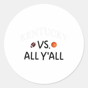 Kentucky Vs. Alle Y'all Footll Sketch Runder Aufkleber