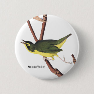 Kentucky Warbler von John James Audubon Birdwatche Button