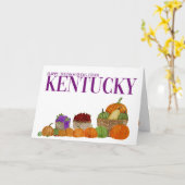 Kentucky Watercolor Pumpkins Erntedank Card Karte (Gelbe Blume)