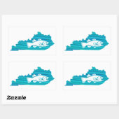 Kentucky Wave Fishing Rechteckiger Aufkleber (Blatt)