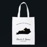 Kentucky Wedding Welcome Bag Black & Gold Tasche Wiederverwendbare Einkaufstasche<br><div class="desc">Füllen Sie diese Begrüßungstasche mit Lieblingsgerichten für Ihre Gäste aus,  wenn sie in Kentucky ankommen!</div>