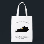 Kentucky Wedding Welcome Bag Black & Gold Tasche Wiederverwendbare Einkaufstasche<br><div class="desc">Füllen Sie diese Begrüßungstasche mit Lieblingsgerichten für Ihre Gäste aus,  wenn sie in Kentucky ankommen!</div>