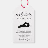 Kentucky Wedding Welcome Geschenkanhänger (Vorderseite)