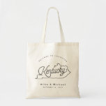 Kentucky Wedding Welcome Tote Bag Tragetasche<br><div class="desc">Diese Tasche in Kentucky ist der ideale Ort,  um Gäste aus der Stadt zu Ihrer Hochzeit zu empfangen! Packen Sie es mit lokalen Goodies für ein extra lustiges Willkommenspaket.</div>