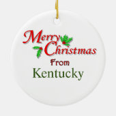 Kentucky-Weihnachtsbaum-Verzierung Keramik Ornament (Hinten)