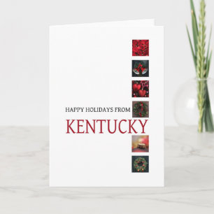 Kentucky Weihnachtskarte mit Ornamenten Feiertagskarte