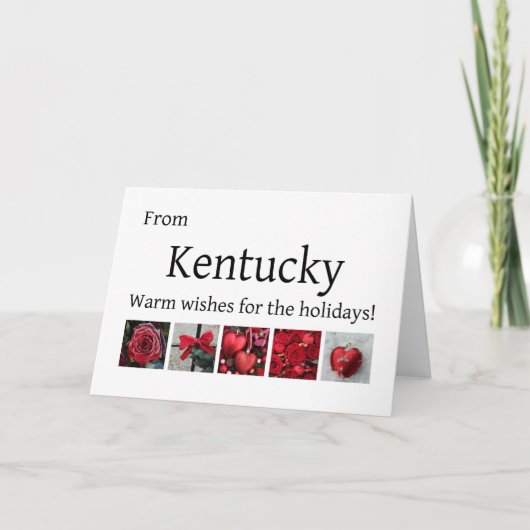Kentucky Weihnachtskarte, Staat spezifisch Feiertagskarte (Vorderseite)