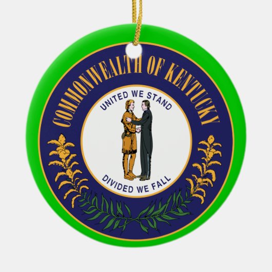 Kentucky-Weihnachtsverzierung Keramikornament (Vorne)