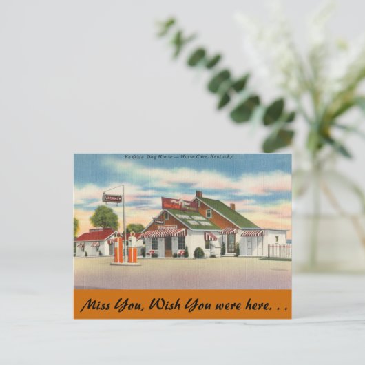 Kentucky, Ye Olde Dog House, Pferdehöhle Postkarte (Stehend Vorderseite)