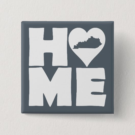 Kentucky Zuhause Heart Staat Button Abzeichen Butt (Vorderseite)
