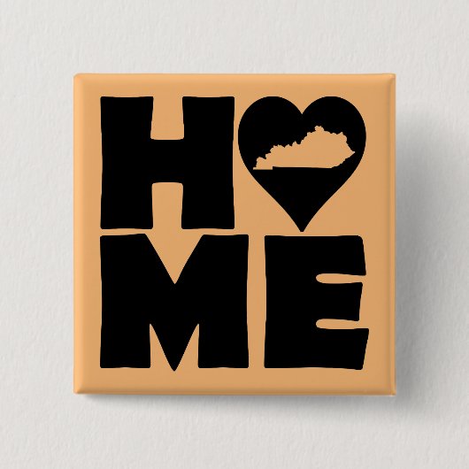 Kentucky Zuhause Heart Staat Button Abzeichen Butt (Vorderseite)