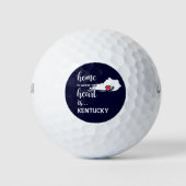 Kentucky Zuhause ist das Herz Golfball (Vorderseite)