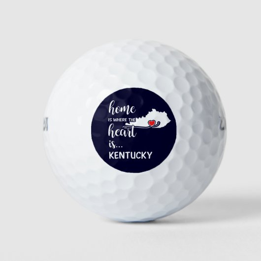 Kentucky Zuhause ist das Herz Golfball (Vorderseite)
