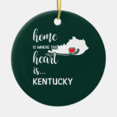 Kentucky Zuhause ist das Herz Keramik Ornament (Vorne)