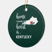 Kentucky Zuhause ist das Herz Keramik Ornament (Links)