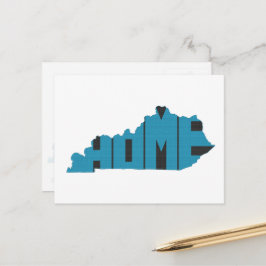 Kentucky Zuhause Staat Blue Word Art Postkarte