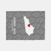 Kentucky Zuhause Staat Map - Benutzerdefinierte Ho Fleecedecke (Vorderseite (Horizontal))