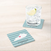 Kentucky Zuhause Staat Map - Benutzerdefinierte Ho Rechteckiger Pappuntersetzer (Vor Ort)