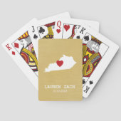 Kentucky Zuhause Staat Map - Benutzerdefinierte Ho Spielkarten (Rückseite)