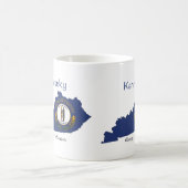 Kentuckyflagge und -karte kaffeetasse (Mittel)