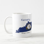 Kentuckyflagge und -karte kaffeetasse (Links)