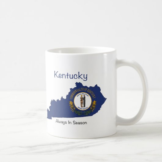 Kentuckyflagge und -karte kaffeetasse (Rechts)