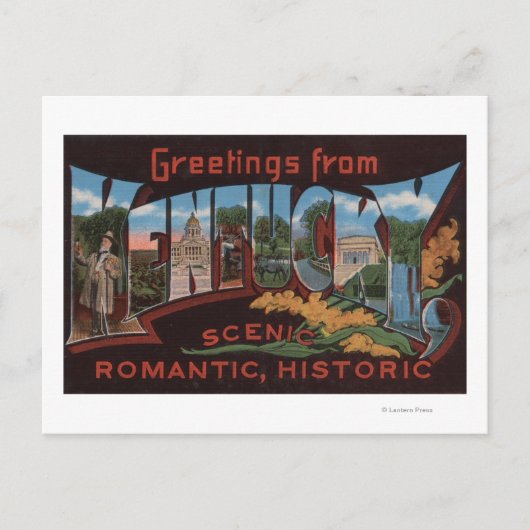 KentuckyGroße BuchstabenszenenKentucky 2 Postkarte (Vorderseite)