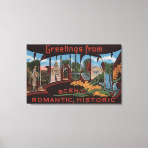 KentuckyLarge Buchstabe ScenesKentucky 3 Leinwanddruck