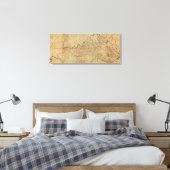 KentuckyPanorama Karte Kentucky Leinwanddruck (Insitu (Schlafzimmer))