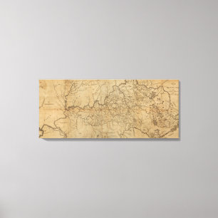 KentuckyPanoramic MapKentucky Leinwanddruck
