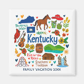 Kentuky Family Trip Keepsake Personalized Magnet (Vorne)
