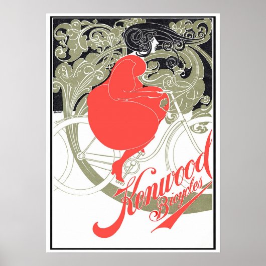 Kenwood Bicycles Art Nouveau Poster (Vorne)
