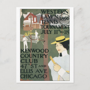 Kenwood Country Club Western Lawn Tennis Turnier Postkarte