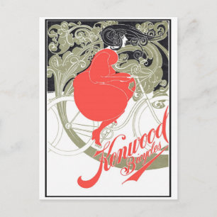 Kenwood Fahrräder Art Nouveau Postkarte