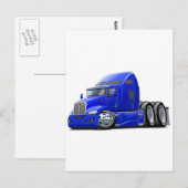 Kenworth 660 Blue Truck Postkarte (Vorne/Hinten)