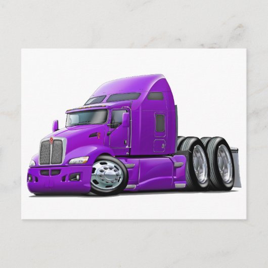 Kenworth 660 Lila Truck Postkarte (Vorderseite)