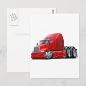 Kenworth 660 Red Truck Postkarte (Vorne/Hinten)