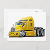 Kenworth 660 Yellow Truck Postkarte (Vorne/Hinten)