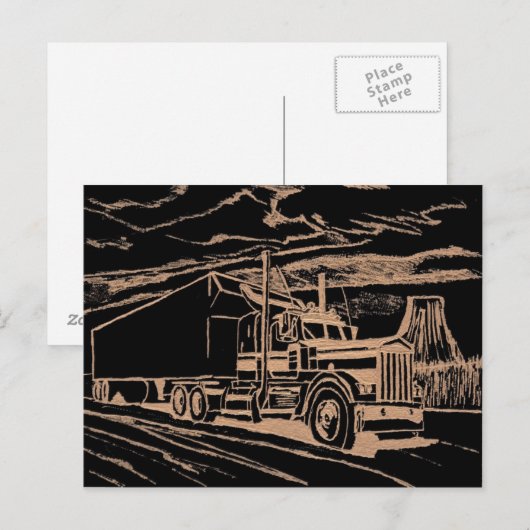 Kenworth Postkarte (Vorne/Hinten)