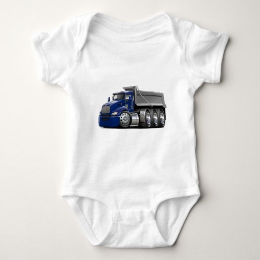 Kenworth T440 DK Blau-Grauer LKW Baby Strampler (Vorderseite)