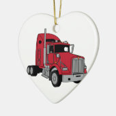 Kenworth Traktor Keramik Ornament (Links)